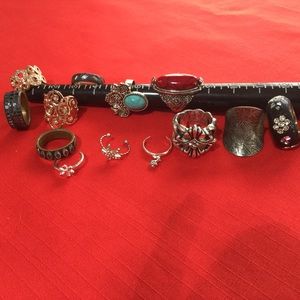 10 Rings + 3 Toe Rings Base Metal, Stigma, etc.